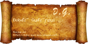 Dobó Györgyi névjegykártya