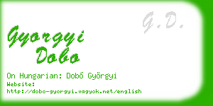 gyorgyi dobo business card