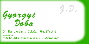 gyorgyi dobo business card